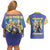 Saber Fate Stay Night Unlimited Blade Works Couples Matching Off Shoulder Short Dress and Hawaiian Shirt Anime Style