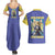 Saber Fate Stay Night Unlimited Blade Works Couples Matching Summer Maxi Dress and Hawaiian Shirt Anime Style