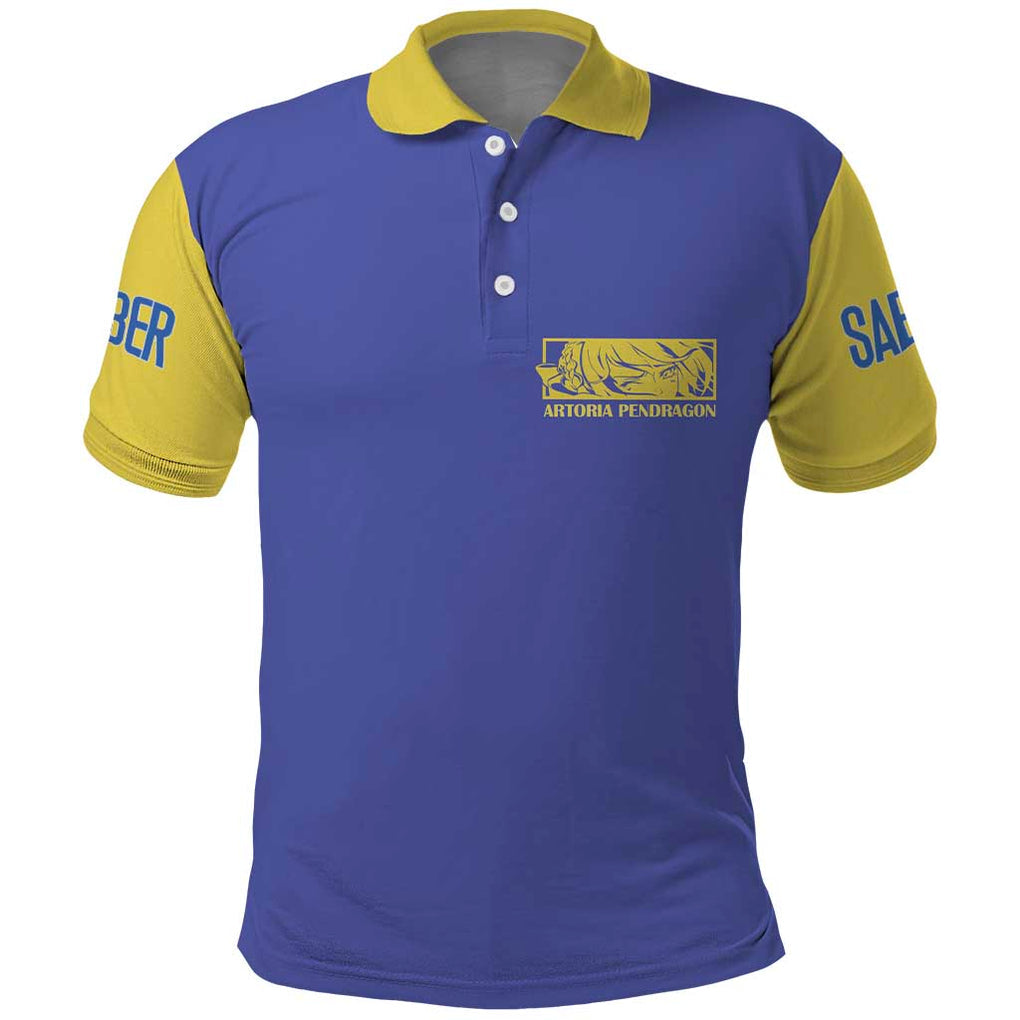 Saber Fate Stay Night Unlimited Blade Works Polo Shirt Anime Style