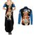 Nami - Cat Burglar Anime Couples Matching Summer Maxi Dress and Long Sleeve Button Shirt