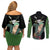 Roronoa Zoro - One Piece Couples Matching Off Shoulder Short Dress and Long Sleeve Button Shirt