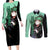 Tatsumaki Couples Matching Long Sleeve Bodycon Dress and Long Sleeve Button Shirt Demon Slayer