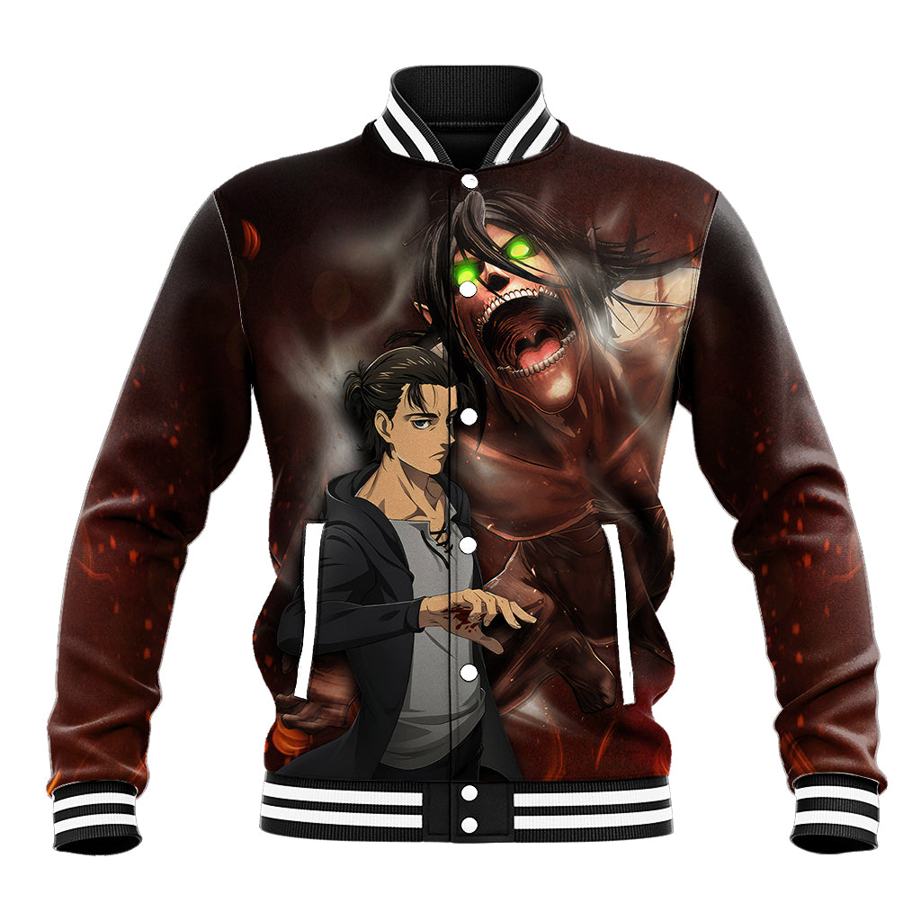 Eren Yeager - AOT Final Season Anime Baseball Jacket Attack On Titan