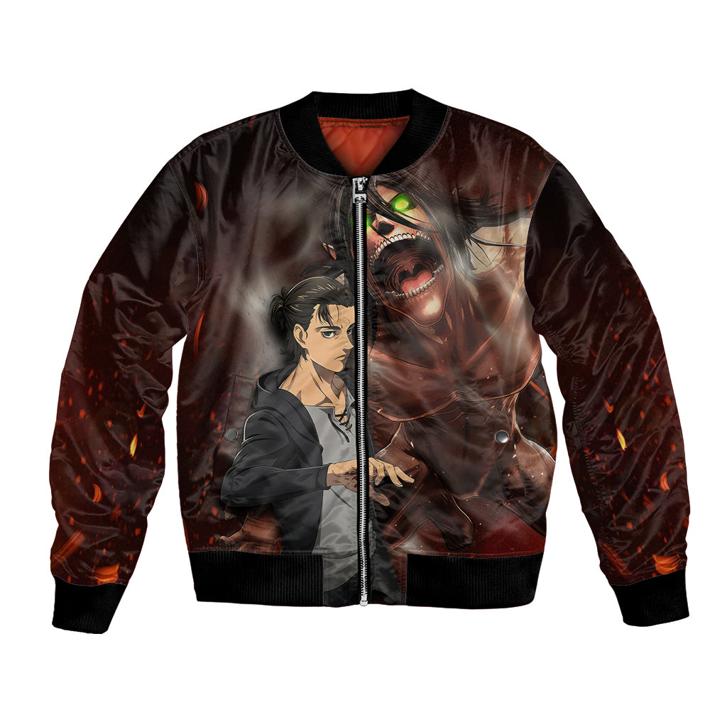 Eren Yeager - AOT Final Season Anime Bomber Jacket Attack On Titan