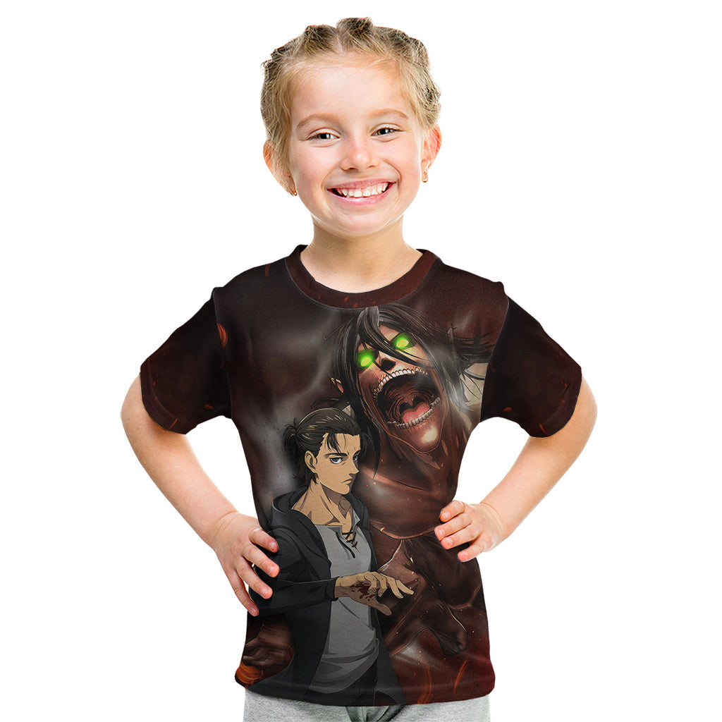 Eren Yeager - AOT Final Season Anime Kid T Shirt Attack On Titan