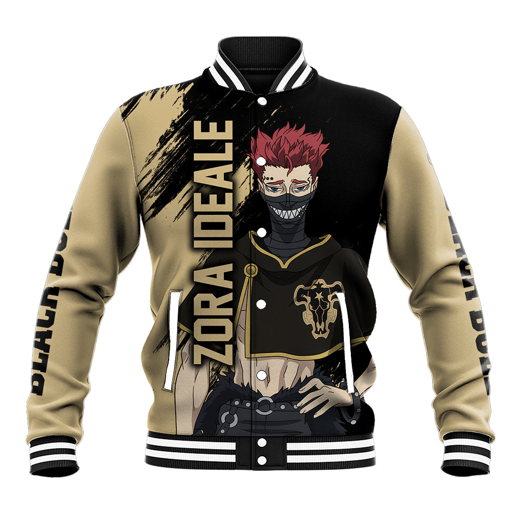 Black Bull Zora Ideale Baseball Jacket Black Clover Anime