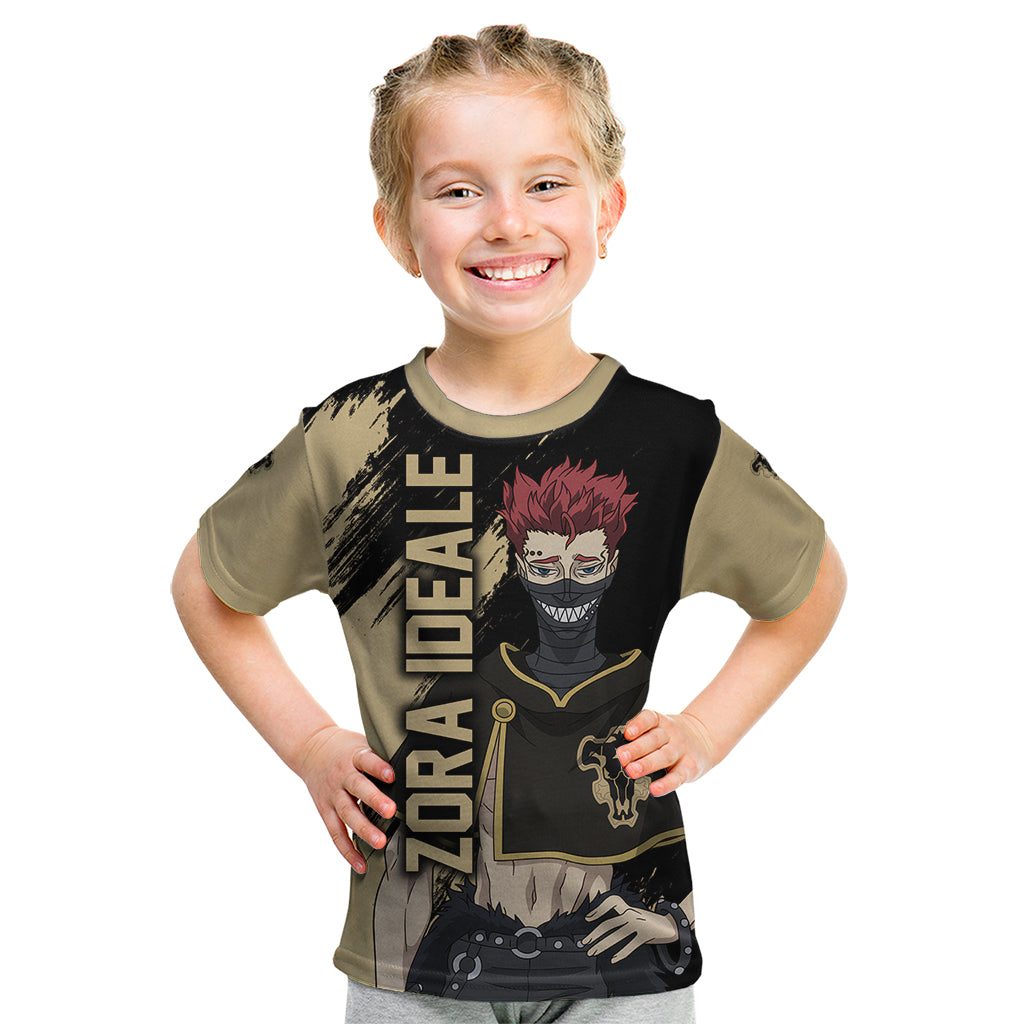 Black Bull Zora Ideale Kid T Shirt Black Clover Anime