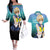 Haruka Tenoh Couples Matching Off The Shoulder Long Sleeve Dress and Hawaiian Shirt Sailor Uranus Sailor Moon Anime