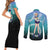 Haruka Tenoh Couples Matching Short Sleeve Bodycon Dress and Long Sleeve Button Shirt Sailor Uranus Sailor Moon Anime