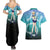 Haruka Tenoh Couples Matching Summer Maxi Dress and Hawaiian Shirt Sailor Uranus Sailor Moon Anime