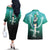 Michiru Kaioh Couples Matching Off The Shoulder Long Sleeve Dress and Hawaiian Shirt Sailor Neptune Sailor Moon Anime