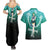 Michiru Kaioh Couples Matching Summer Maxi Dress and Hawaiian Shirt Sailor Neptune Sailor Moon Anime