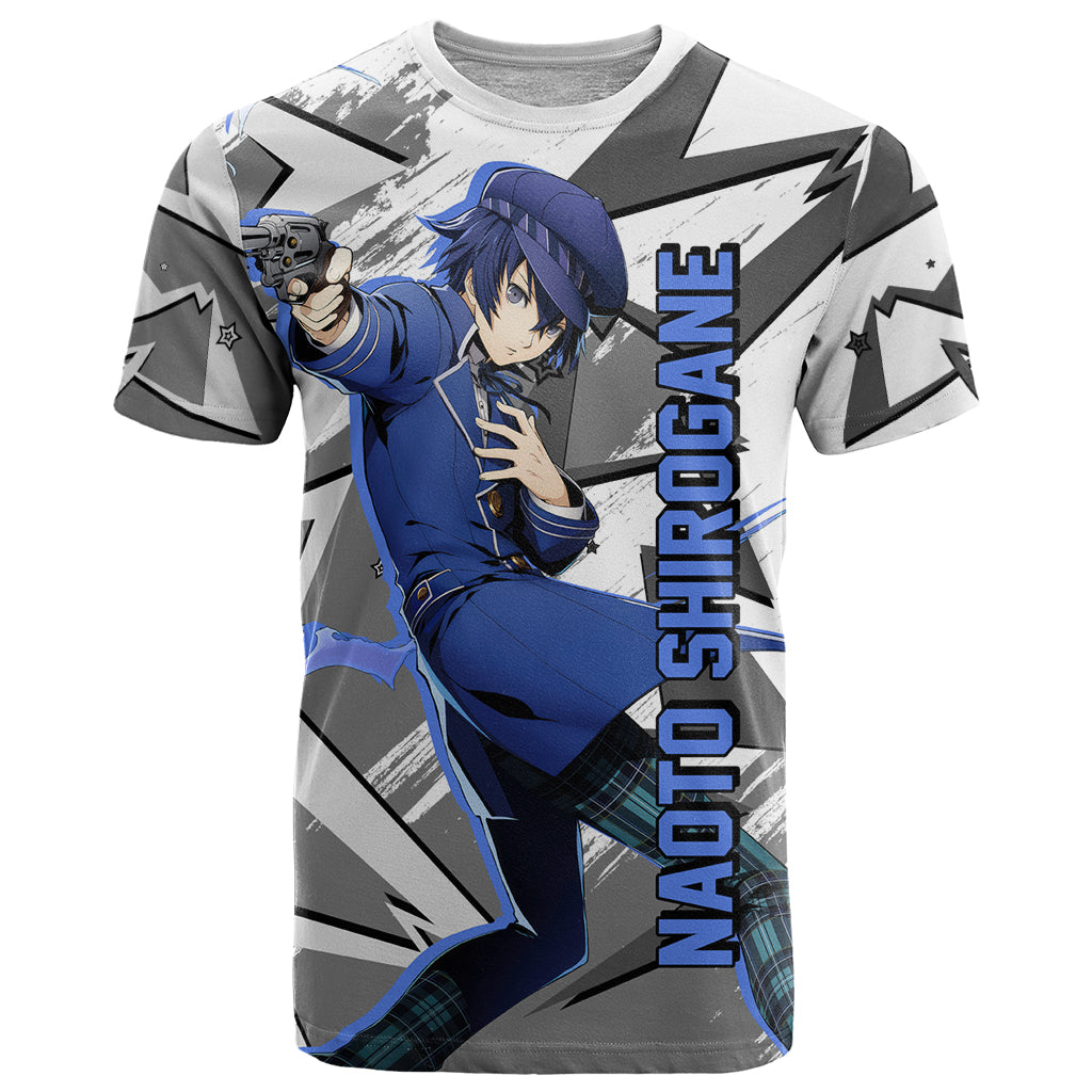 Naoto Shirogane Persona T Shirt Anime Mix Polygon Cyber Style