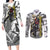 Ryuji Sakamoto Persona Couples Matching Long Sleeve Bodycon Dress and Long Sleeve Button Shirt Anime Mix Polygon Cyber Style