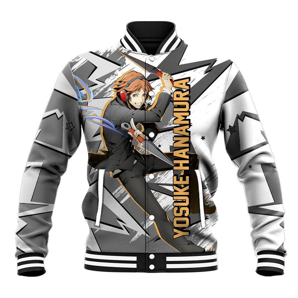 Yosuke Hanamura Persona Baseball Jacket Anime Mix Polygon Cyber Style