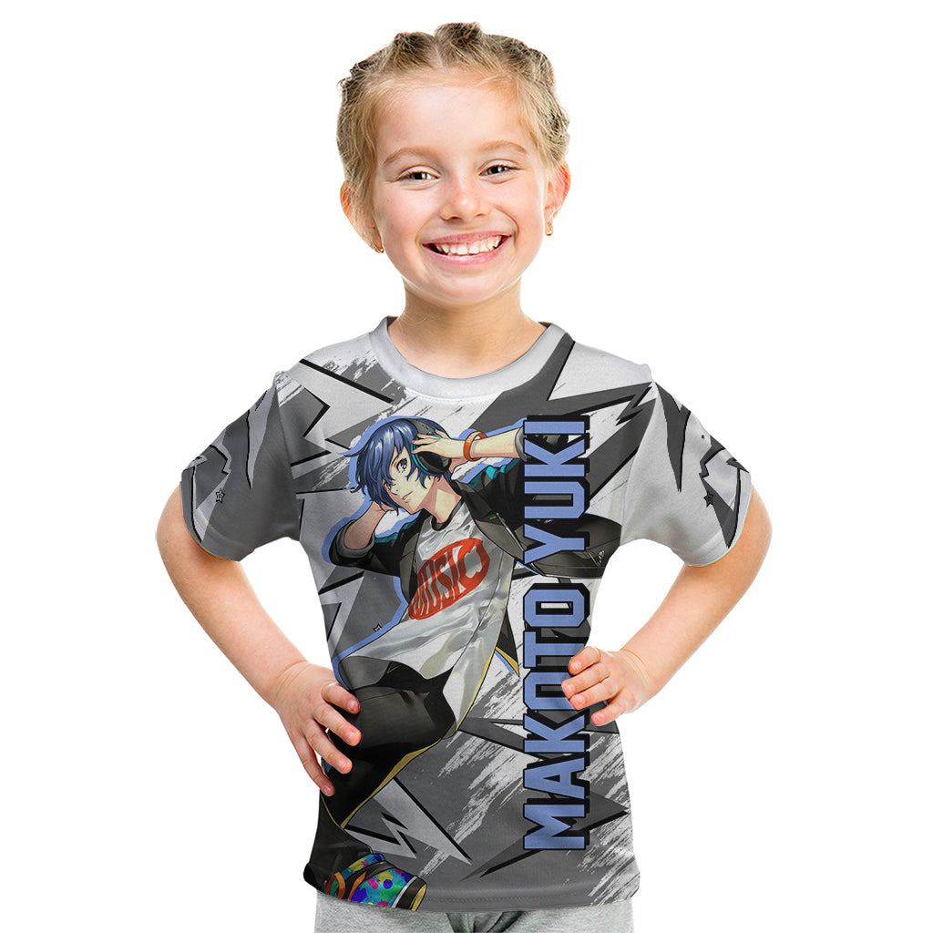 Makoto Yuki Kid T Shirt Anime Mix Polygon Cyber Style