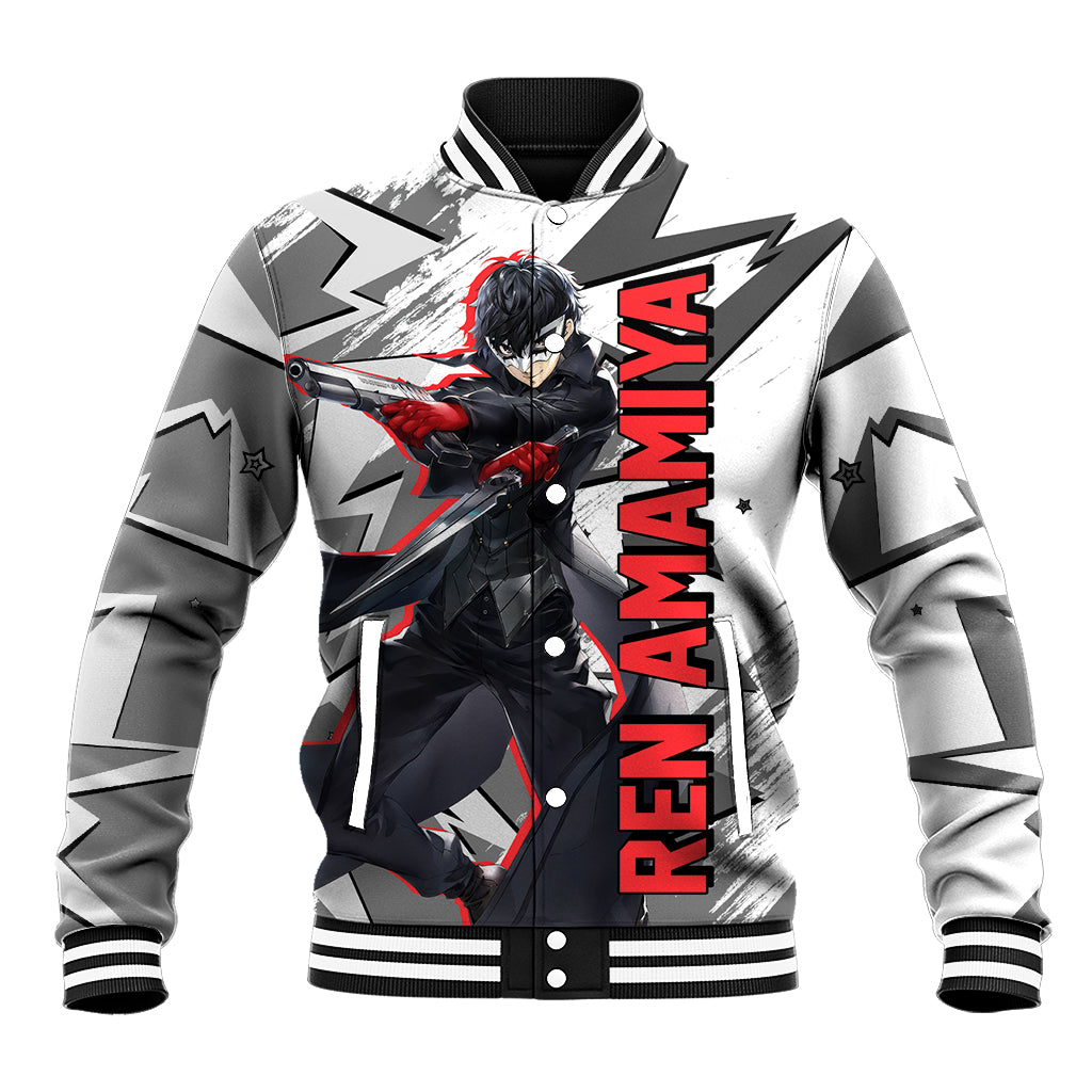 Joker Persona Baseball Jacket Anime Mix Polygon Cyber Style