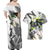 Ringo Persona Couples Matching Off Shoulder Maxi Dress and Hawaiian Shirt Anime Mix Polygon Cyber Style