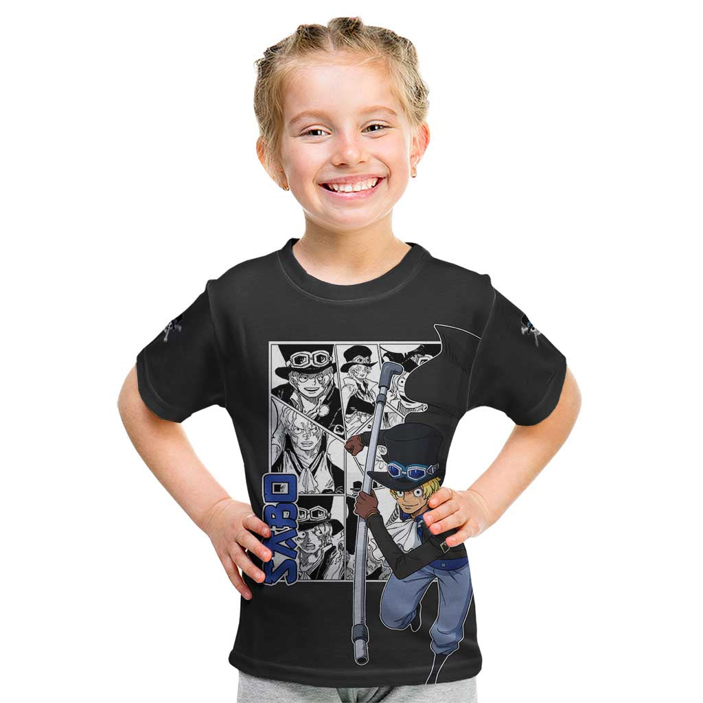 Sabo - One Piece Kid T Shirt Anime Mix Manga Style