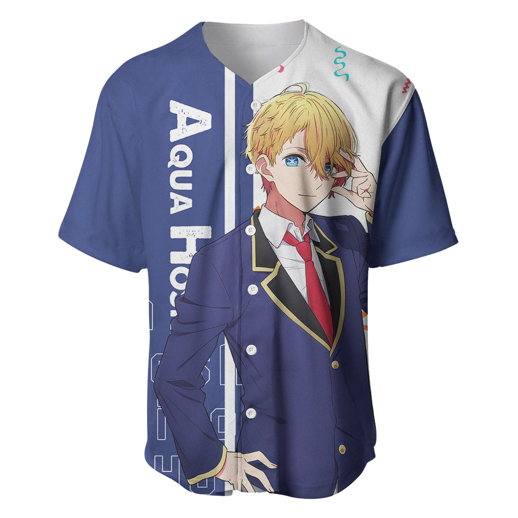 Aquamarine Hoshino - Oshi no Ko Baseball Jersey Anime Style