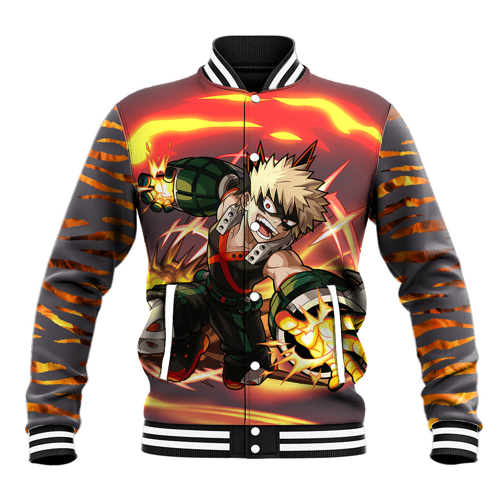 Katsuki Bakugo - My Hero Academia Baseball Jacket Dynamight Anime Style