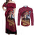 Eustass Kid - One Piece Couples Matching Off Shoulder Maxi Dress and Long Sleeve Button Shirt Anime Style