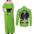 Tatsumaki - One Punch Man Couples Matching Off Shoulder Maxi Dress and Long Sleeve Button Shirt Anime Text Pattern Style