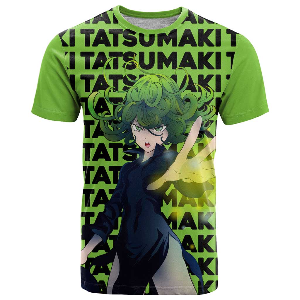 Tatsumaki - One Punch Man T Shirt Anime Text Pattern Style