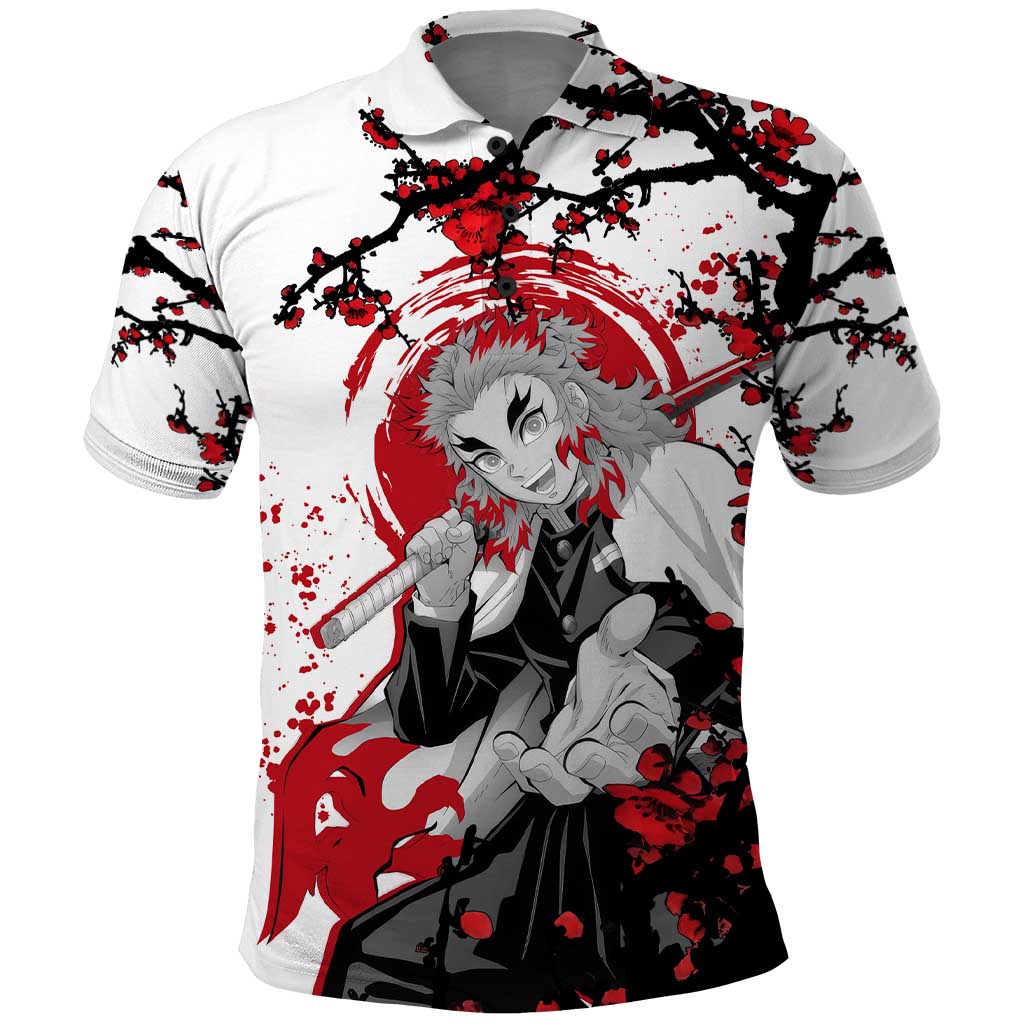 Kyojuro Rengoku - Demon Slayer Polo Shirt Anime Japan Style