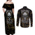 skull-mable-golden-abstract-art-couples-matching-off-shoulder-maxi-dress-and-long-sleeve-button-shirts-fuck-you-excuses-learn-to-admit-when-you-fuck-up