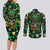 skull-and-shamrock-leaf-pattern-couples-matching-long-sleeve-bodycon-dress-and-long-sleeve-button-shirts-good-luck