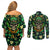 skull-and-shamrock-leaf-pattern-couples-matching-off-shoulder-short-dress-and-long-sleeve-button-shirts-good-luck