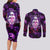 skull-and-moth-couples-matching-long-sleeve-bodycon-dress-and-long-sleeve-button-shirts-fantasy-cosmic-abstract-grunge-purple-art