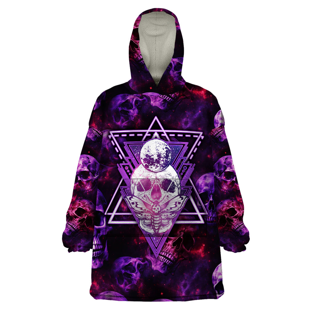 skull-and-moth-wearable-blanket-hoodie-fantasy-cosmic-abstract-grunge-purple-art