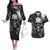 skull-grunge-pattern-couples-matching-off-the-shoulder-long-sleeve-dress-and-hawaiian-shirt-warning-im-an-asshole