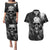 skull-grunge-pattern-couples-matching-puletasi-dress-and-hawaiian-shirt-warning-im-an-asshole