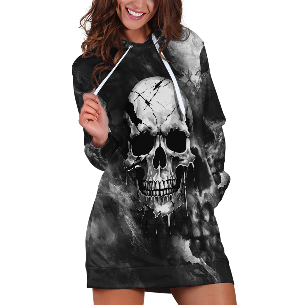 skull-grunge-pattern-hoodie-dress-warning-im-an-asshole