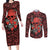 skull-pattern-couples-matching-long-sleeve-bodycon-dress-and-long-sleeve-button-shirts-i-love-you-berry-much