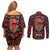 skull-pattern-couples-matching-off-shoulder-short-dress-and-long-sleeve-button-shirts-i-love-you-berry-much