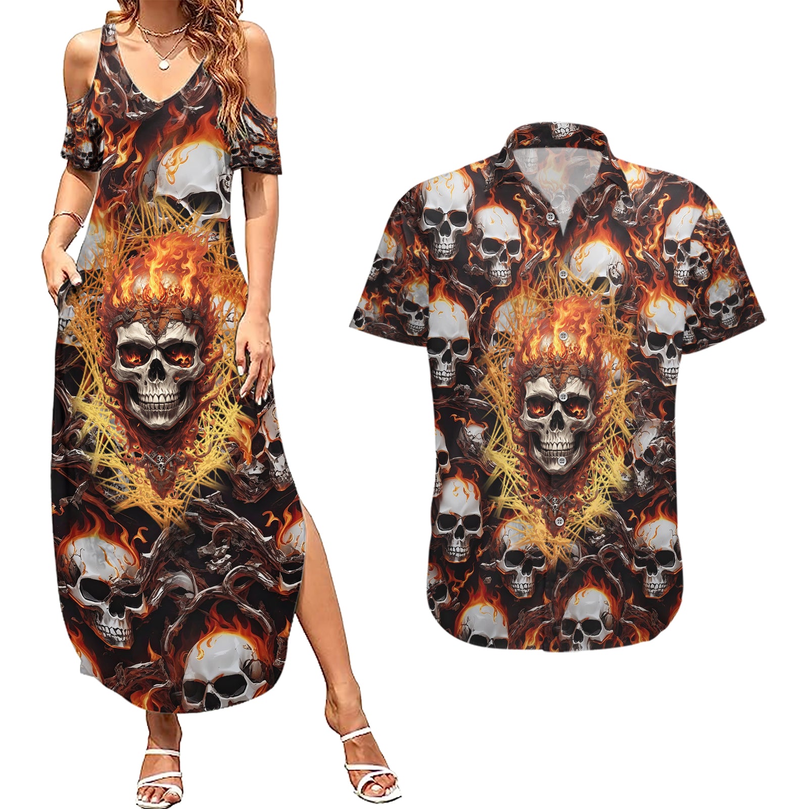 flaming-skull-couples-matching-summer-maxi-dress-and-hawaiian-shirt-judge-me-when-youre-perfect-otherwise-shut-up