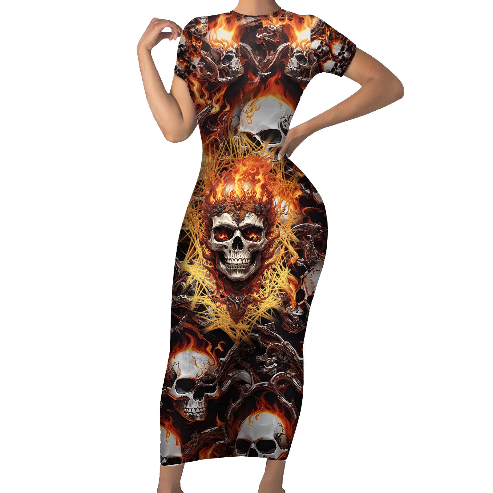 flaming-skull-short-sleeve-bodycon-dress-judge-me-when-youre-perfect-otherwise-shut-up