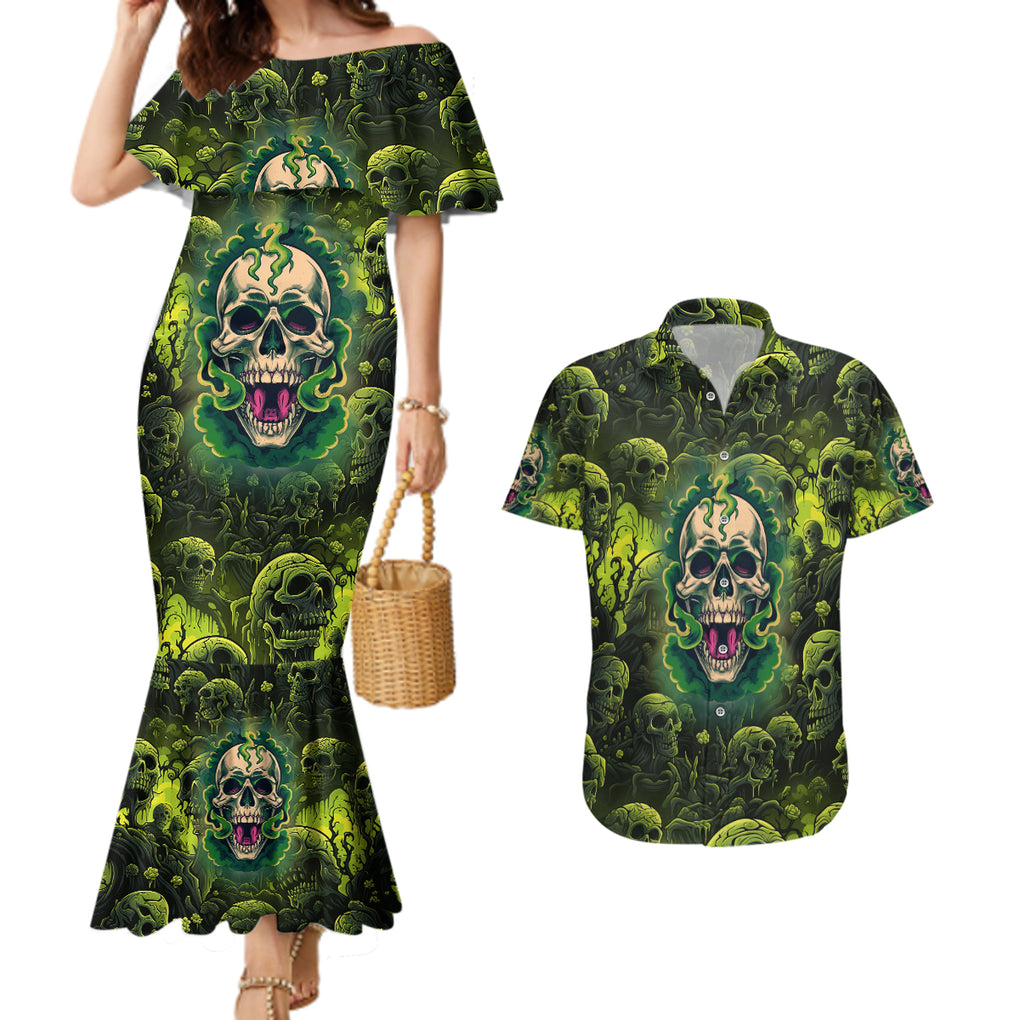 zombie-skull-couples-matching-mermaid-dress-and-hawaiian-shirt-im-like-literally-dead