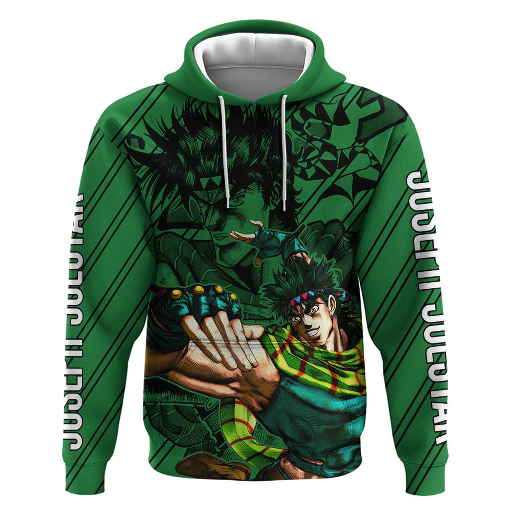 Joseph Joestar - JoJo's Bizarre Adventure Hoodie Anime Mix Black Sketch Style