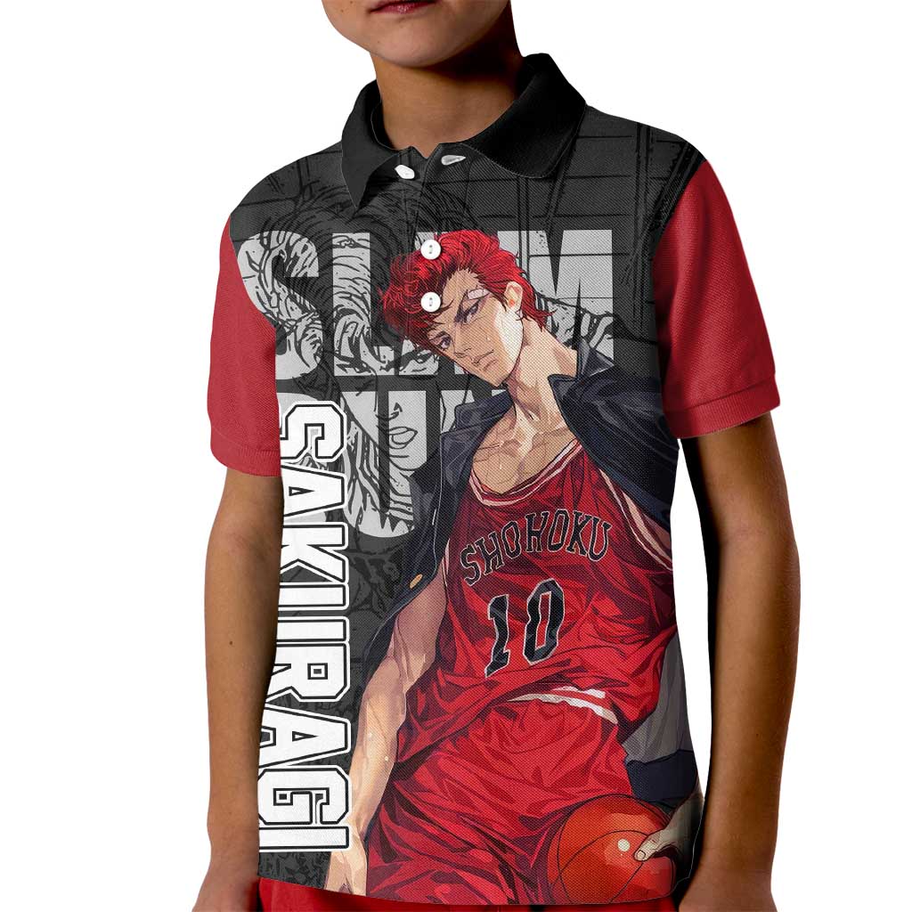 Sakuragi - Slam Dunk Kid Polo Shirt Anime Style