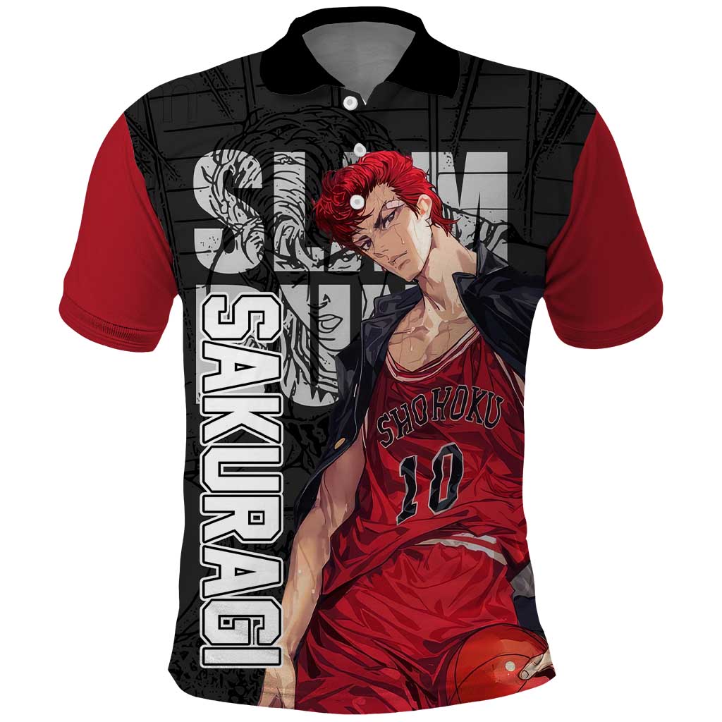 Sakuragi - Slam Dunk Polo Shirt Anime Style