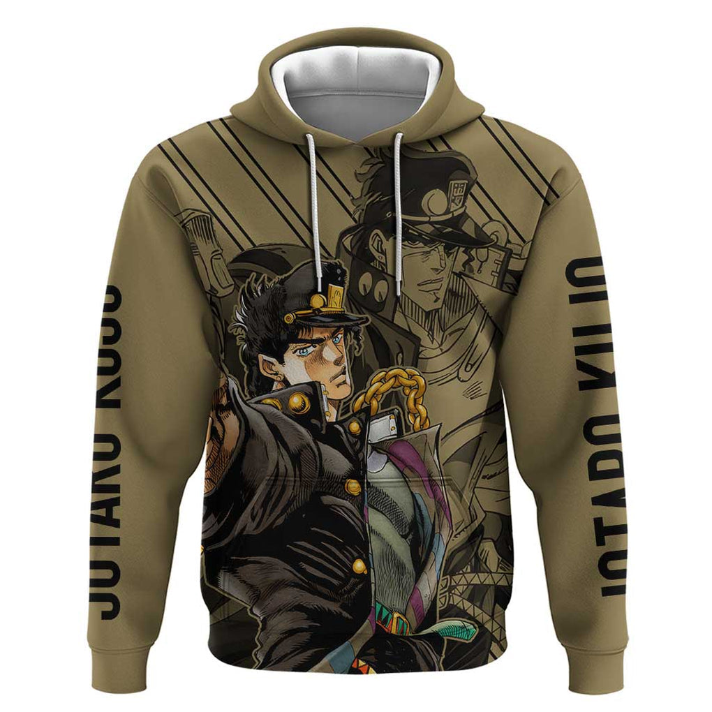 Jotaro Kujo - JoJo's Bizarre Adventure Hoodie Anime Mix Black Sketch Style