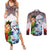 Power Duo Gon & Killua Hunter X Hunter Couples Matching Summer Maxi Dress and Long Sleeve Button Shirt Anime Style