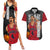 Akagi Takenori - Slam Dunk Couples Matching Summer Maxi Dress and Hawaiian Shirt Anime Style