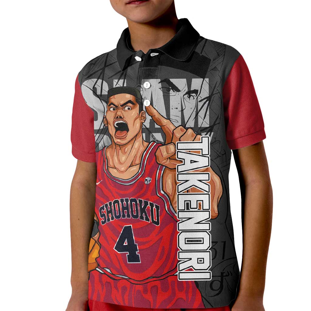 Akagi Takenori - Slam Dunk Kid Polo Shirt Anime Style