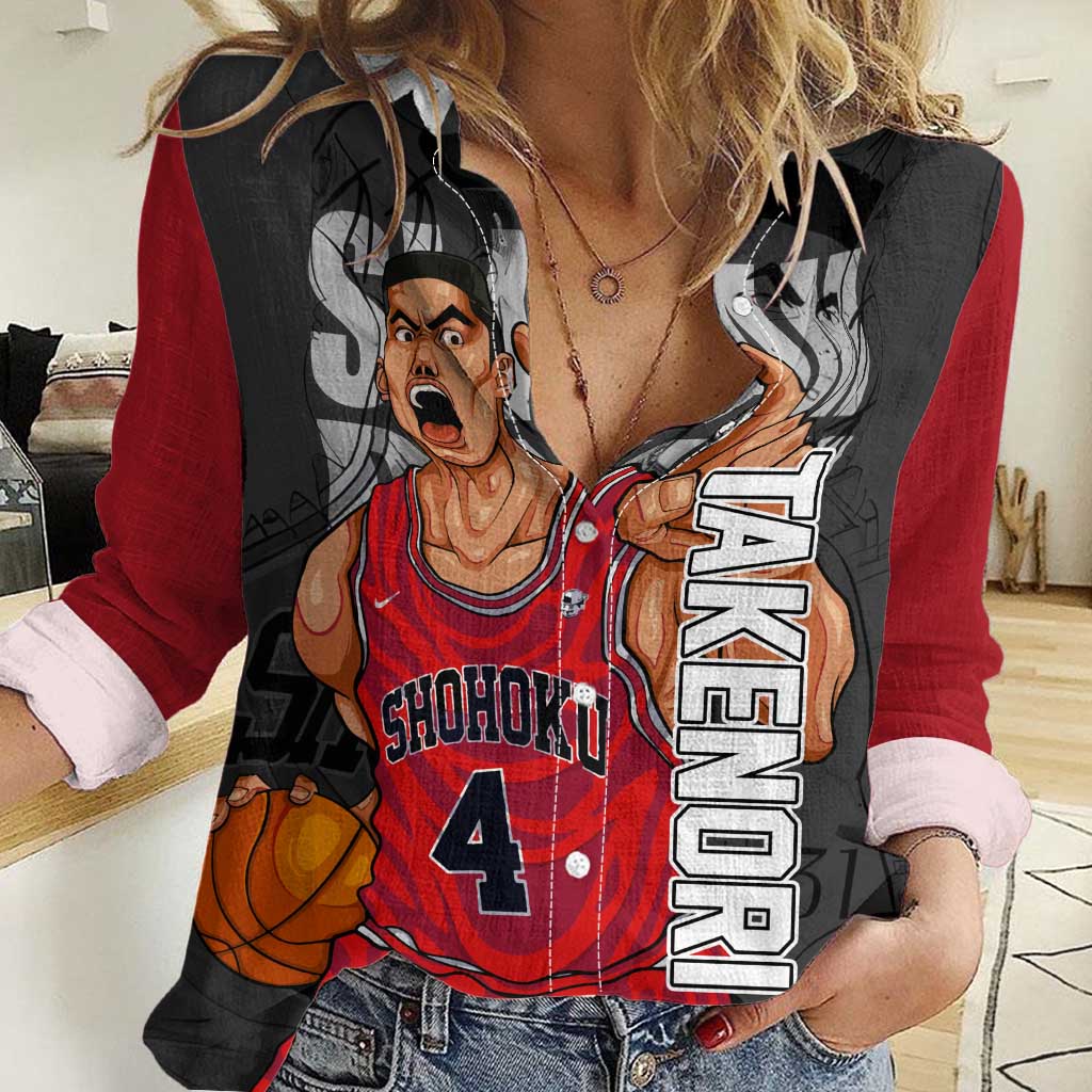 Akagi Takenori - Slam Dunk Women Casual Shirt Anime Style